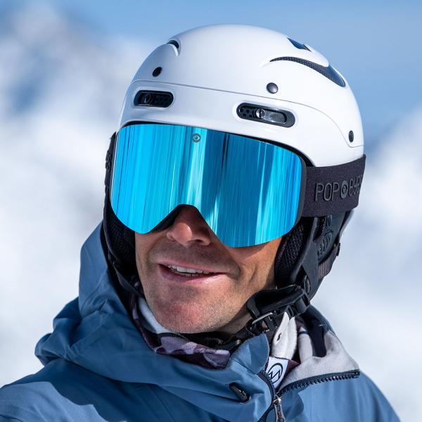 POP EYES Jamie Clean Skibrille All Black – magnetische Wechselscheiben Helm Brille